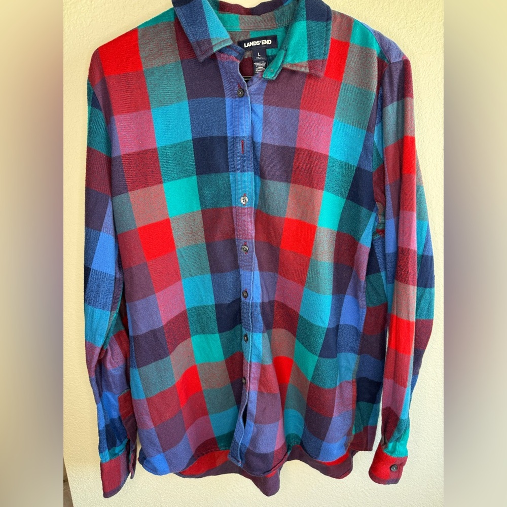 LANDS END BOYS FLANNEL